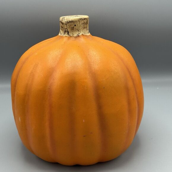 Unmarked Halloween Pumpkin Happy Jack O Lantern Blow Mold Light Up 9" T Spooky - Picture 4 of 7
